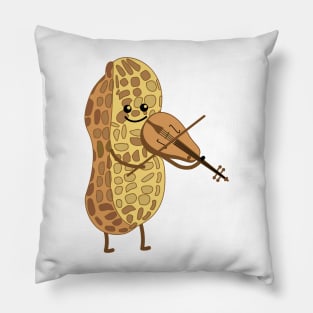 Funny peanut with violin Pillow