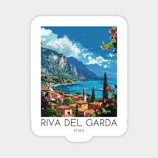 A Pop Art Travel Print of Riva del Garda - Italy Magnet