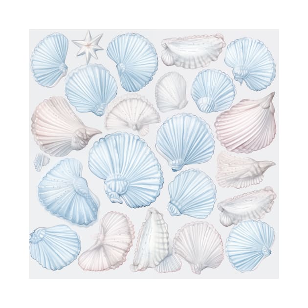 Sandy seashells III by hamptonstyle