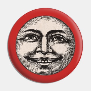 Man in the Moon Face Pin