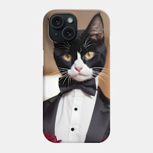 Cat with Roses Phone Case