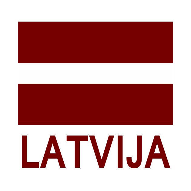 The Pride of Latvia - Latvian National Flag Design (Latvian Text) by Naves