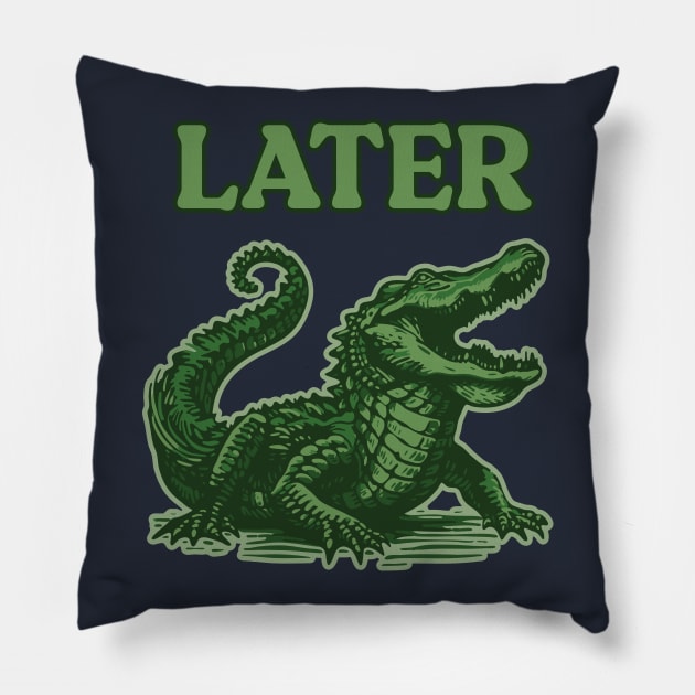 Later Gator Pillow by Pufahl