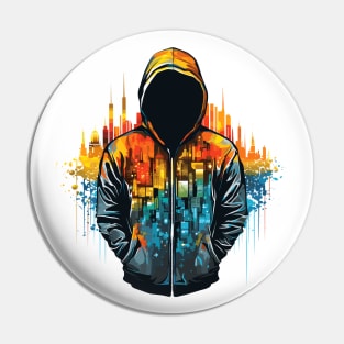 Mistery Shadow Hacker Gamer Urbain City Life Pin