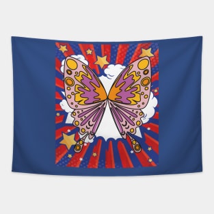 Beautiful Colorful Butterflies Tapestry