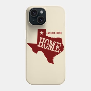 My Home is Amarillo (Red Ink) Phone Case