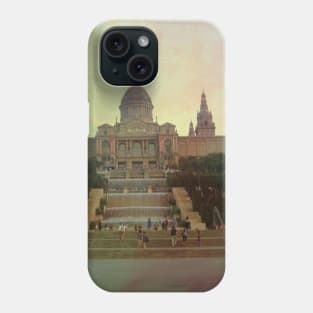 View of the charming Spanish streets Spain sightseeing trip photography from city scape Barcelona Blanes Malgrat del Mar Santa Susuana Phone Case