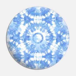 Blue and White Tie Dye Batik Pin