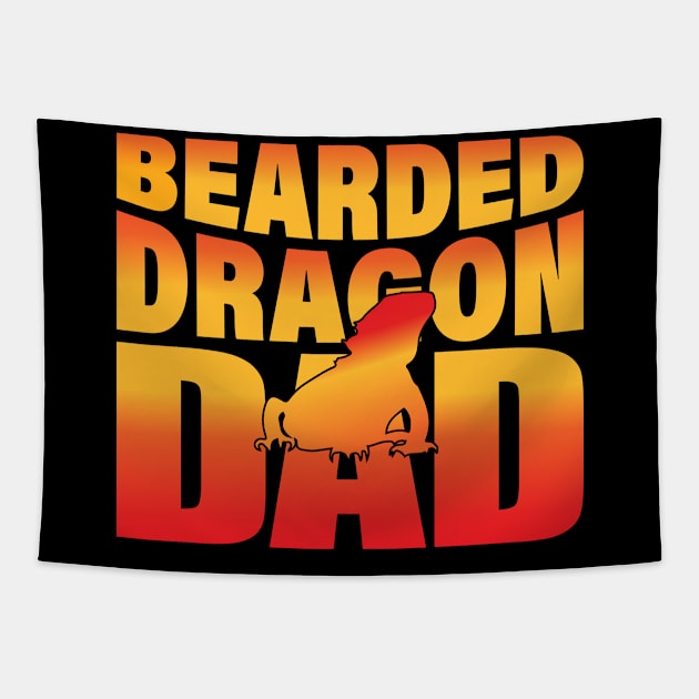 Bearded Dragon Dad Tapestry by Visual Vibes