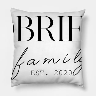 Obrien Family EST. 2020, Surname, Obrien Pillow