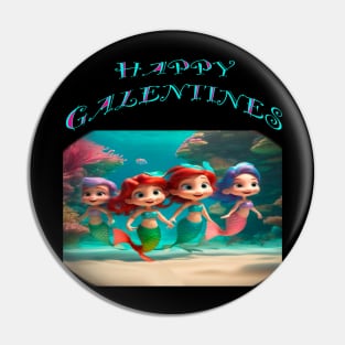 Galentines day mermaids Pin