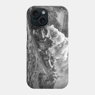 Locomotives the rain - Black and White Phone Case