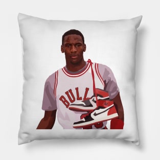 Michael Jordan of the Chicago Bulls Pillow
