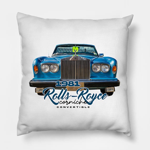 1981 Rolls-Royce Corniche Convertible Pillow by Gestalt Imagery