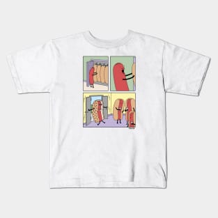 90s Cartoon Hot Dog Skater Graphic Toddler T-Shirt | Retro Style Food Clothing 3T