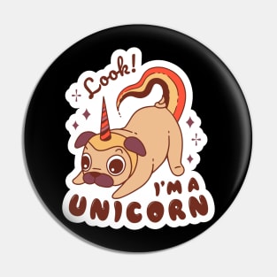 The Unicorn Pug! Pin