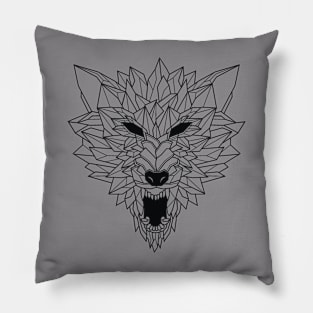 GEOMETRIC WOLF MADNESS Pillow