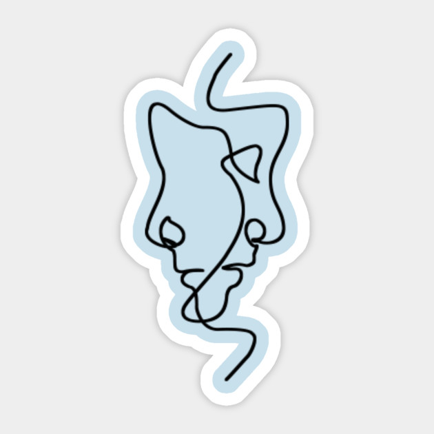 Abstract Drawing Abstract Face Abstract Sticker Teepublic