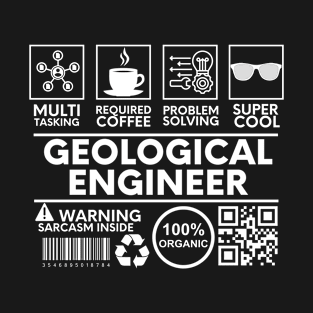 Geological Engineer Black T-Shirt