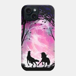 Unicorns in Forest Phone Case