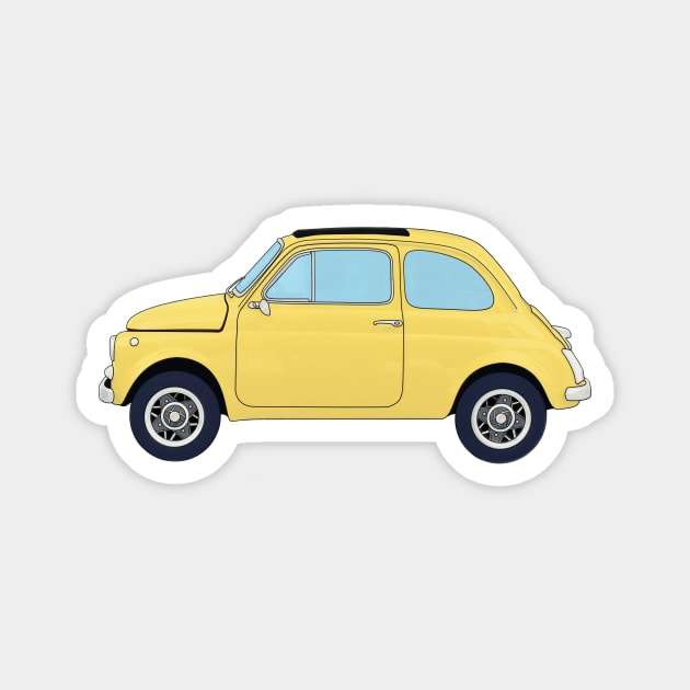 Little Yellow Car Magnet by Dingo Graphics