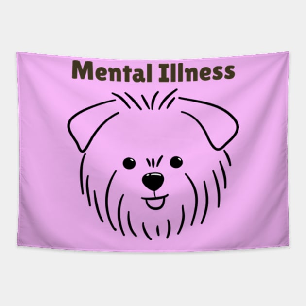 mental illness dog Tapestry by cloudviewv2