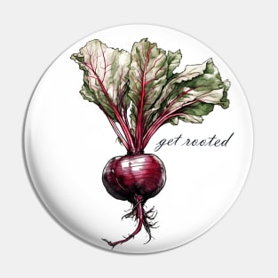 Get rooted - beetroot art Pin