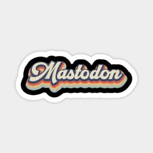 Retro Mastodon Pattern 70s 80s 90s Birthday Classic Style Magnet