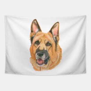 German Shepherd - pastel Tapestry