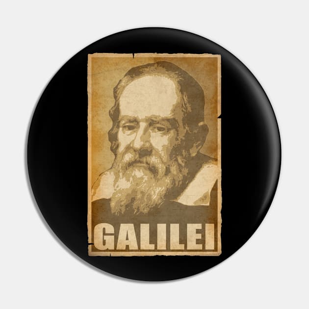 Galileo Galilei Propaganda Poster Pop Art Pin by Nerd_art