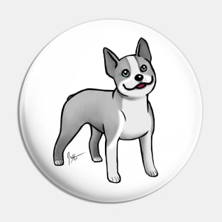 Dog - Boston Terrier - Gray Pin