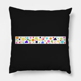 repetitive multiple colorful circles design Pillow