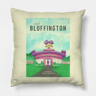 Bluffington's Honker Burger Travel Poster Pillow