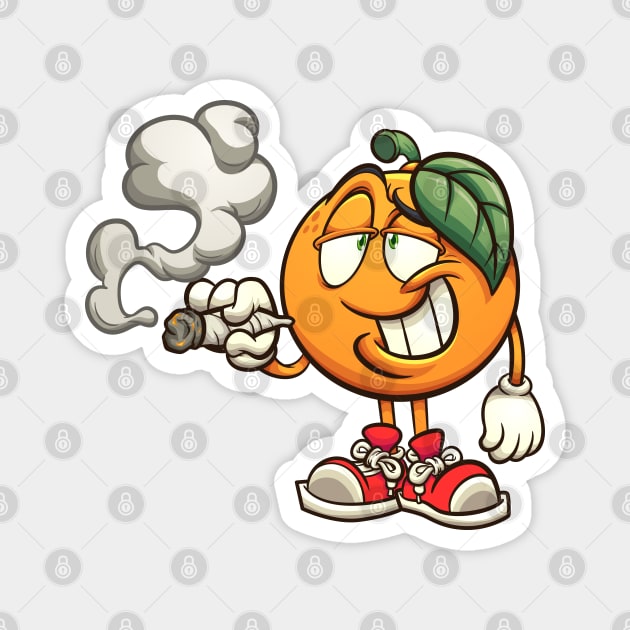 Smoking Orange Magnet by memoangeles