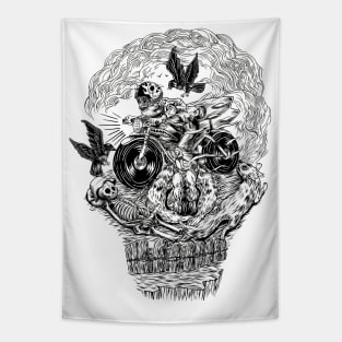 Motorbike Skull Tapestry