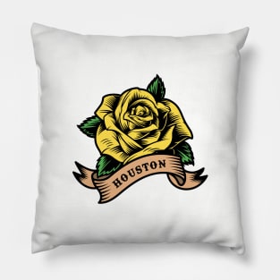 Yellow Rose Of Houston Pillow