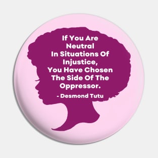Black History Month - Desmond Tutu Pin