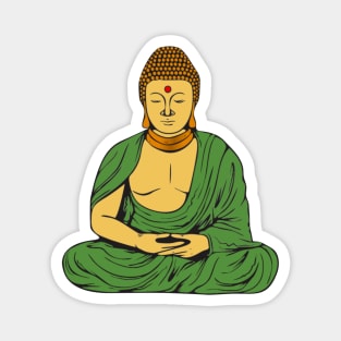 Peaceful Buddhist Monk Magnet