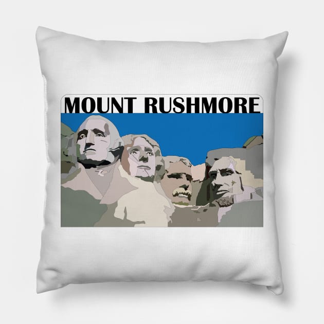 MOUNT RUSHMORE Pillow by GilbertoMS