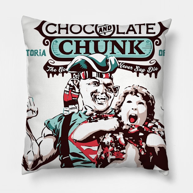 Goonies Sloth & Chunk Chocolate Pillow by Moovie