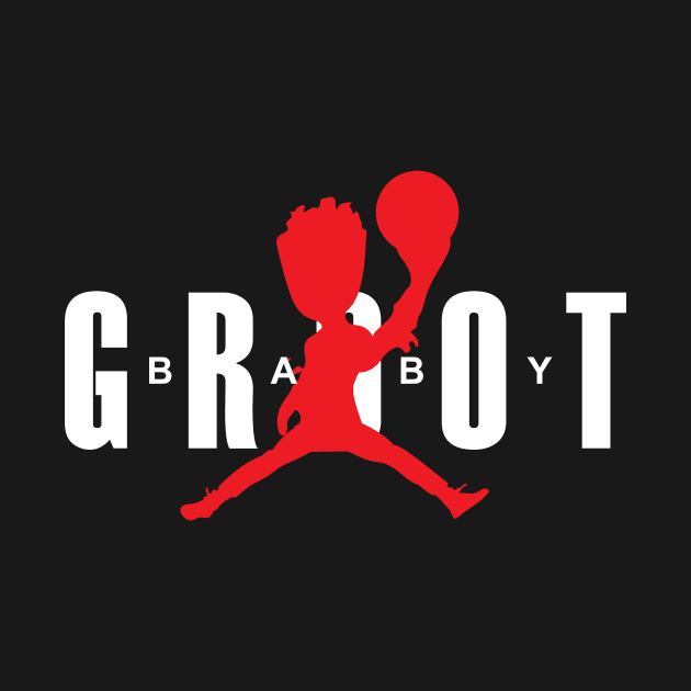 Guardians Of The Galaxy Baby Groot Air Jordan by Rebus28