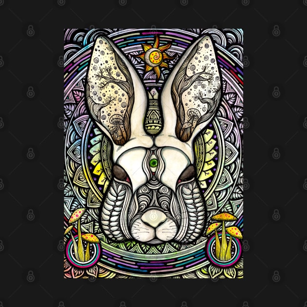 Trippy Psychedelic Rabbit by asiancoffeegirl