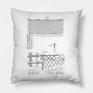 Tennis Net Vintage Patent Hand Drawing Pillow