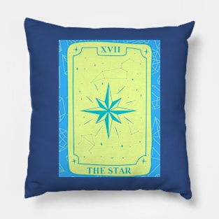 The Star Tarot Card and Crystals Graphic Pillow