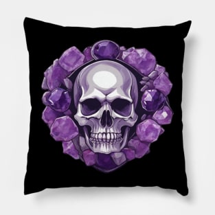 Amethyst Skull Pillow