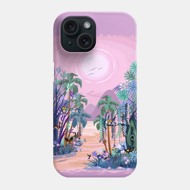 The Eyes of the Enchanted Misty Forest Phone Case by BluedarkArt