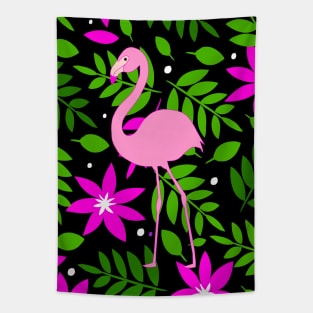 Sassy Pink Flamingo, Tropical Design Tapestry