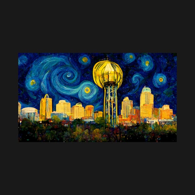 Knoxville skyline like starry night by StoneyPhenix