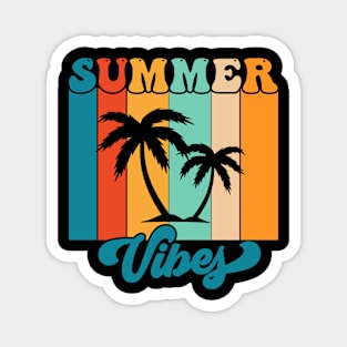 Summer Vibes | Colorful Stripes | T Shirt Design Magnet