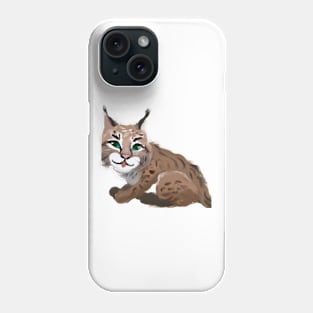 Cute Bobcat Drawing Phone Case